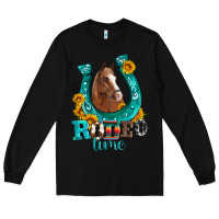 Black horseshoe rodeo time Long Sleeve Tee - Artiststas