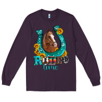 Plum horseshoe rodeo time Long Sleeve Tee - Artiststas