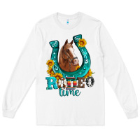 White horseshoe rodeo time Long Sleeve Tee - Artiststas