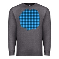 Charcoal Heather Winter Tartan Patch Premium Sweatshirt - BundleAndBundleShop