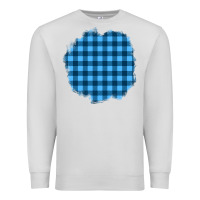 Dove Grey Winter Tartan Patch Premium Sweatshirt - BundleAndBundleShop