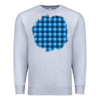 Heather Grey Winter Tartan Patch Premium Sweatshirt - BundleAndBundleShop