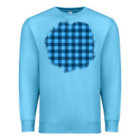 Ocean Blue Winter Tartan Patch Premium Sweatshirt - BundleAndBundleShop