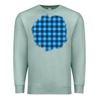 Seafoam Winter Tartan Patch Premium Sweatshirt - BundleAndBundleShop