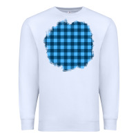 White Winter Tartan Patch Premium Sweatshirt - BundleAndBundleShop