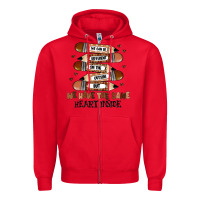 Red we have the same heart inside Zipper Hoodie - MaliasSmallBusiness