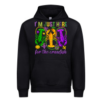 Black I'm just here for the Crawfish Urban Hoodie - HowdyJamesFarm