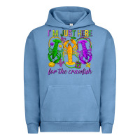 Pigment Pebble Blue I'm just here for the Crawfish Urban Hoodie - HowdyJamesFarm