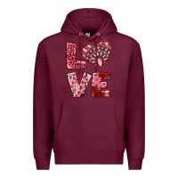 Burgundy love  with pink gemstone Premium Hoodie - RanaPortraitStore