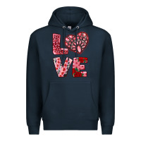 Navy love  with pink gemstone Premium Hoodie - RanaPortraitStore