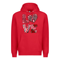Red love  with pink gemstone Premium Hoodie - RanaPortraitStore