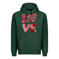 Sports Green love  with pink gemstone Premium Hoodie - RanaPortraitStore