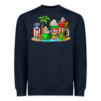 Navy puerto rico coffee cups Heavyweight Sweatshirt - AdoDesignShop