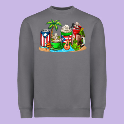 Puerto Rico Coffee Cups Heavyweight Sweatshirt Designed By Adodesignshop