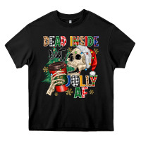 Black dead inside but jolly as fuck Heavy Core Tee - MaliasSmallBusiness