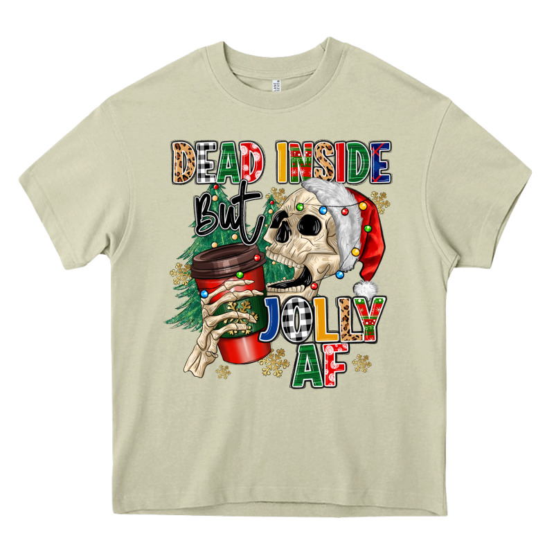 Dead Inside But Jolly As Fuck Heavy Core Tee by MaliasSmallBusiness | Teevron