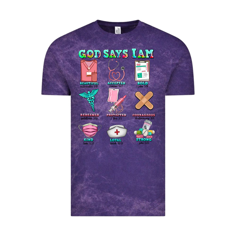 Nurse God Says I Am  Nurse Elements Vintage Tee by AdoDesignShop | Teevron