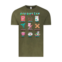 Vintage Olive nurse god says i am  nurse elements Vintage Tee - AdoDesignShop