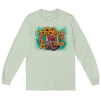 Matcha cowboy boots sunflower Long Sleeve Tee - AdoDesignShop