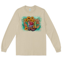 Mushroom cowboy boots sunflower Long Sleeve Tee - AdoDesignShop