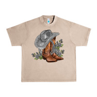 French Oak gray cowgirl and roses Urban Heavy Tee - AdoDesignShop