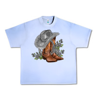 Grape Ice gray cowgirl and roses Urban Heavy Tee - AdoDesignShop