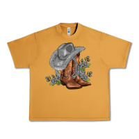 Peanut Butter gray cowgirl and roses Urban Heavy Tee - AdoDesignShop