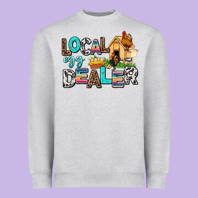 Local Egg Dealer Heavyweight Sweatshirt Designed By Adodesignshop