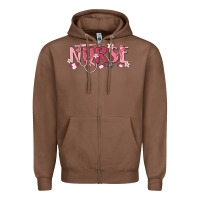 Chestnut nurse breast cancer awareness Zipper Hoodie - MaliasSmallBusiness