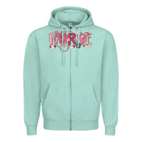 Seafoam nurse breast cancer awareness Zipper Hoodie - MaliasSmallBusiness