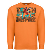 Carrot Teach Love Inspire With Leopard Premium Sweatshirt - BundleAndBundleShop