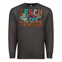 Smoke Teach Love Inspire With Leopard Premium Sweatshirt - BundleAndBundleShop