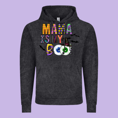 Mama Is My Boo Vintage Hoodie Designed By Cowhidedigitalart