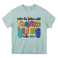 Arona enter his gates with thanksgiving psalm 100 4 Heavy Core Tee - MaliasSmallBusiness