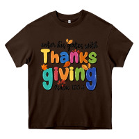 Chocolate Brown enter his gates with thanksgiving psalm 100 4 Heavy Core Tee - MaliasSmallBusiness