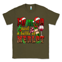 Army Green ho ho ho and a bottle of merlot Classic Tee - AdoDesignShop