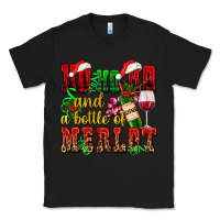Black ho ho ho and a bottle of merlot Classic Tee - AdoDesignShop