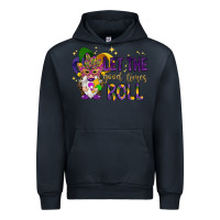 Navy Let the good times roll with gnome Urban Hoodie - HowdyJamesFarm