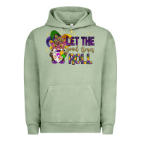 Pigment Oil Green Let the good times roll with gnome Urban Hoodie - HowdyJamesFarm