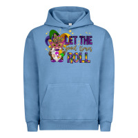 Pigment Pebble Blue Let the good times roll with gnome Urban Hoodie - HowdyJamesFarm