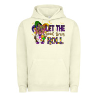 Pigment Pistachio Let the good times roll with gnome Urban Hoodie - HowdyJamesFarm