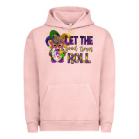 Pigment Salmon Let the good times roll with gnome Urban Hoodie - HowdyJamesFarm