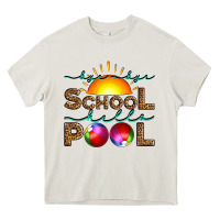 Cream bye bye school hello pool Heavy Core Tee - Artiststas