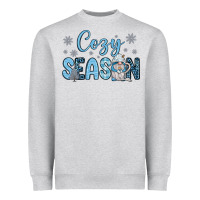 Heather Grey cozy season gnome coffee Heavyweight Sweatshirt - JahusDesignShop