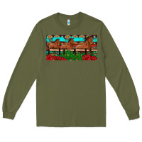 Army Green horses roses ann cactuses license plate Long Sleeve Tee - Artiststas