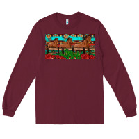 Burgundy horses roses ann cactuses license plate Long Sleeve Tee - Artiststas