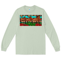 Matcha horses roses ann cactuses license plate Long Sleeve Tee - Artiststas