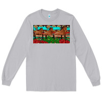 Moon Dust horses roses ann cactuses license plate Long Sleeve Tee - Artiststas