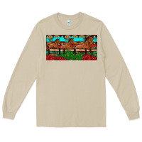 Mushroom horses roses ann cactuses license plate Long Sleeve Tee - Artiststas