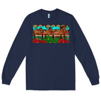 Navy horses roses ann cactuses license plate Long Sleeve Tee - Artiststas